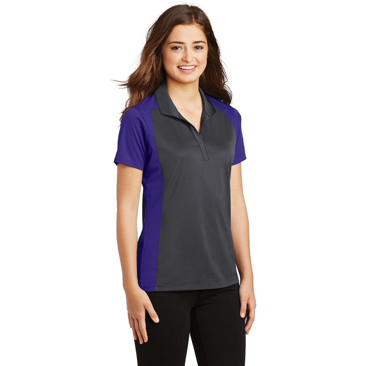 Iron Grey Polo Shirt - Sport-Tek - Colorblock Design