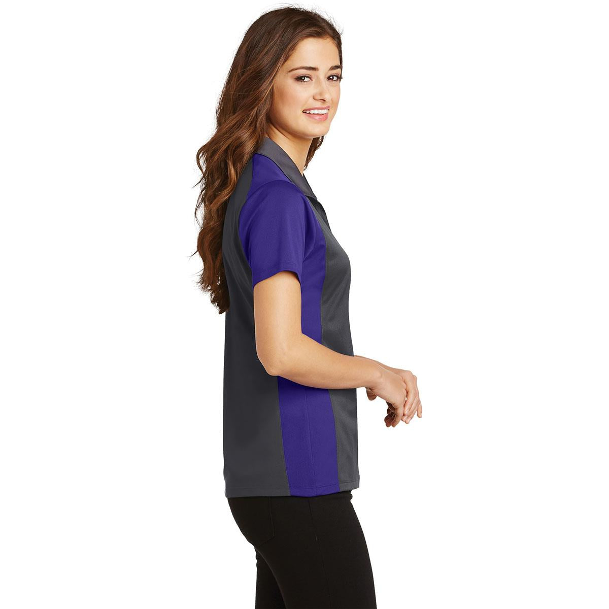Iron Grey Polo Shirt - Sport-Tek - Colorblock Design