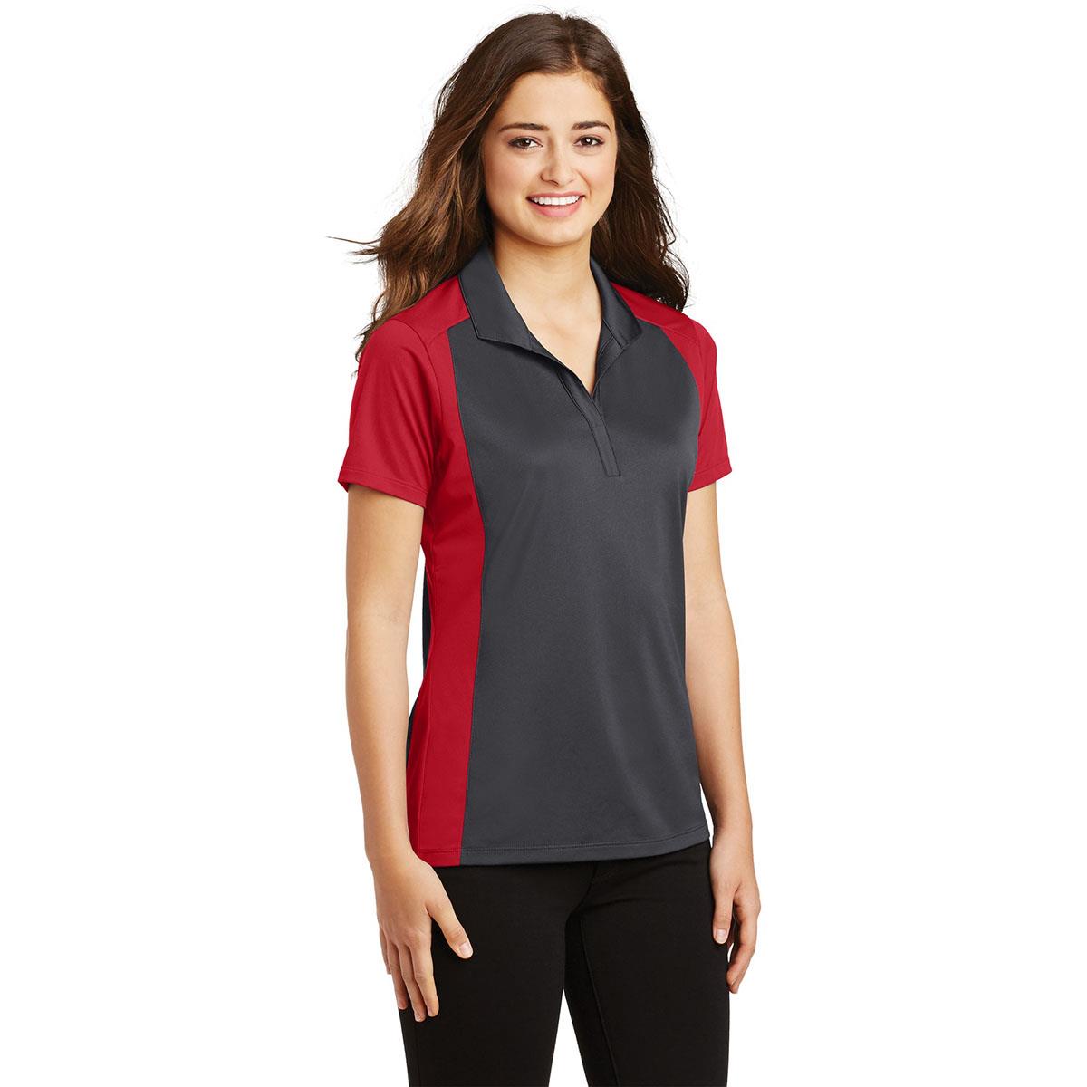 Iron Grey Polo Shirt - Sport-Tek - Colorblock Design