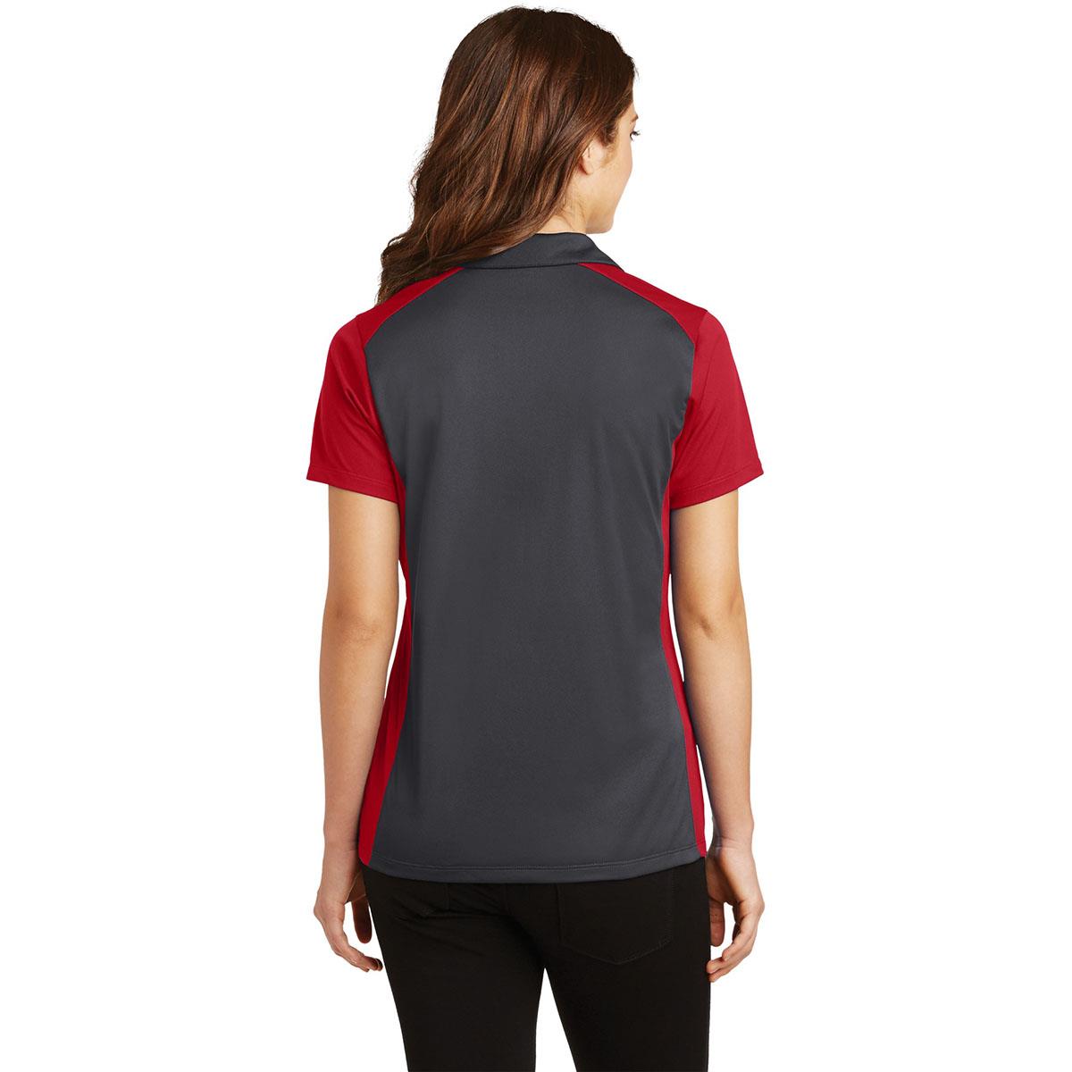 Iron Grey Polo Shirt - Sport-Tek - Colorblock Design