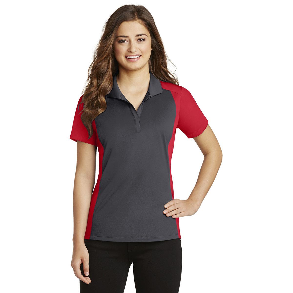Iron Grey Polo Shirt - Sport-Tek - Colorblock Design