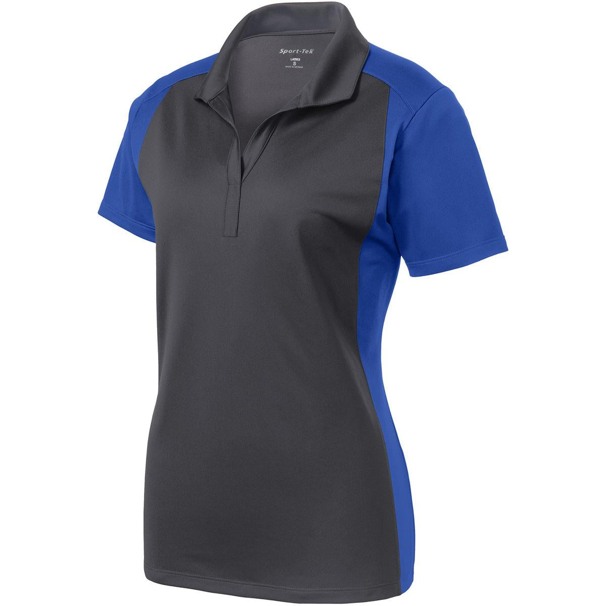 Iron Grey Polo Shirt - Sport-Tek - Colorblock Design