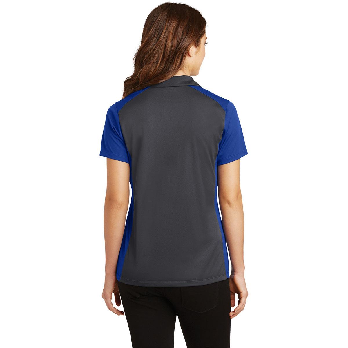 Iron Grey Polo Shirt - Sport-Tek - Colorblock Design