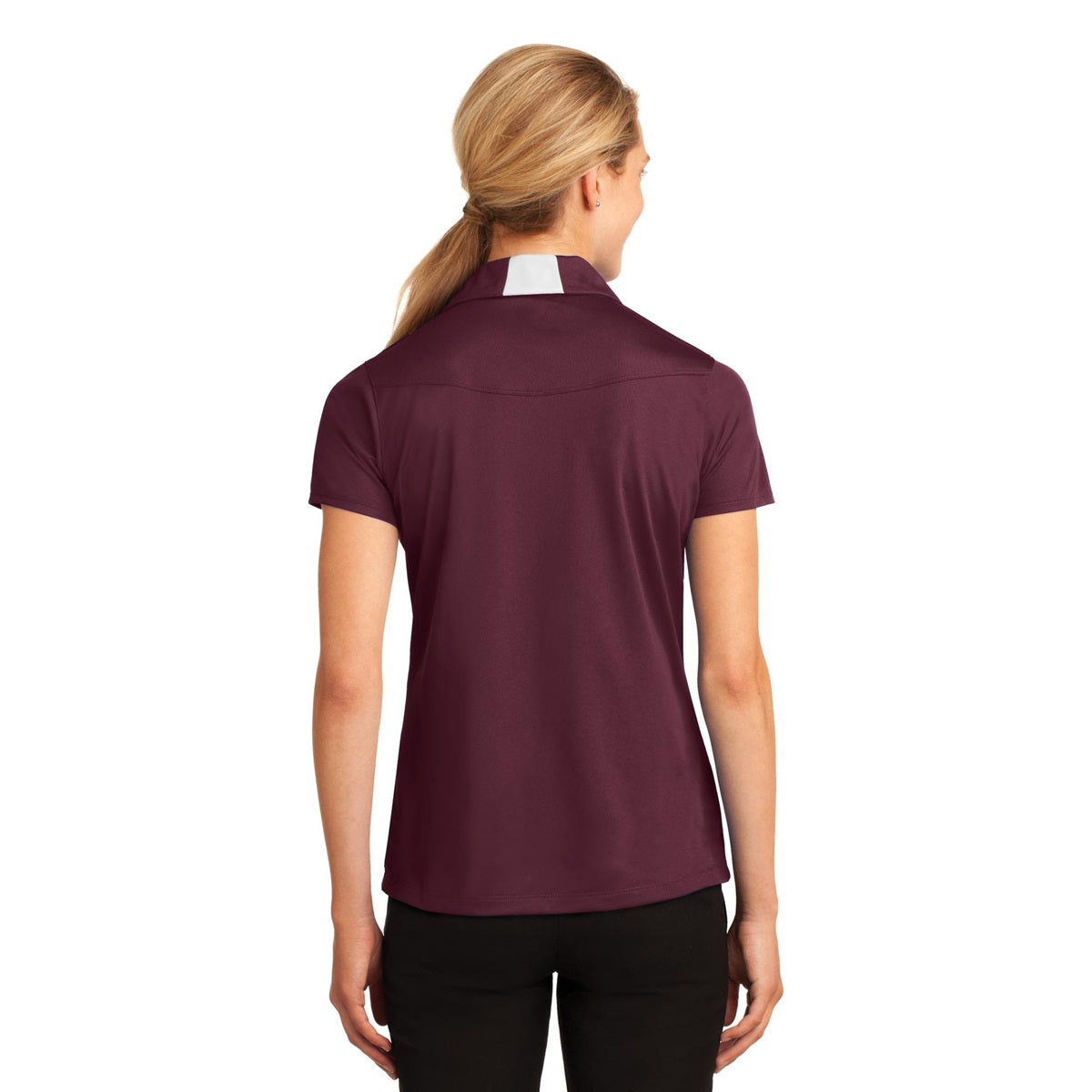 Black/White Polo Shirts - Sport-Tek - Colorblocked Design