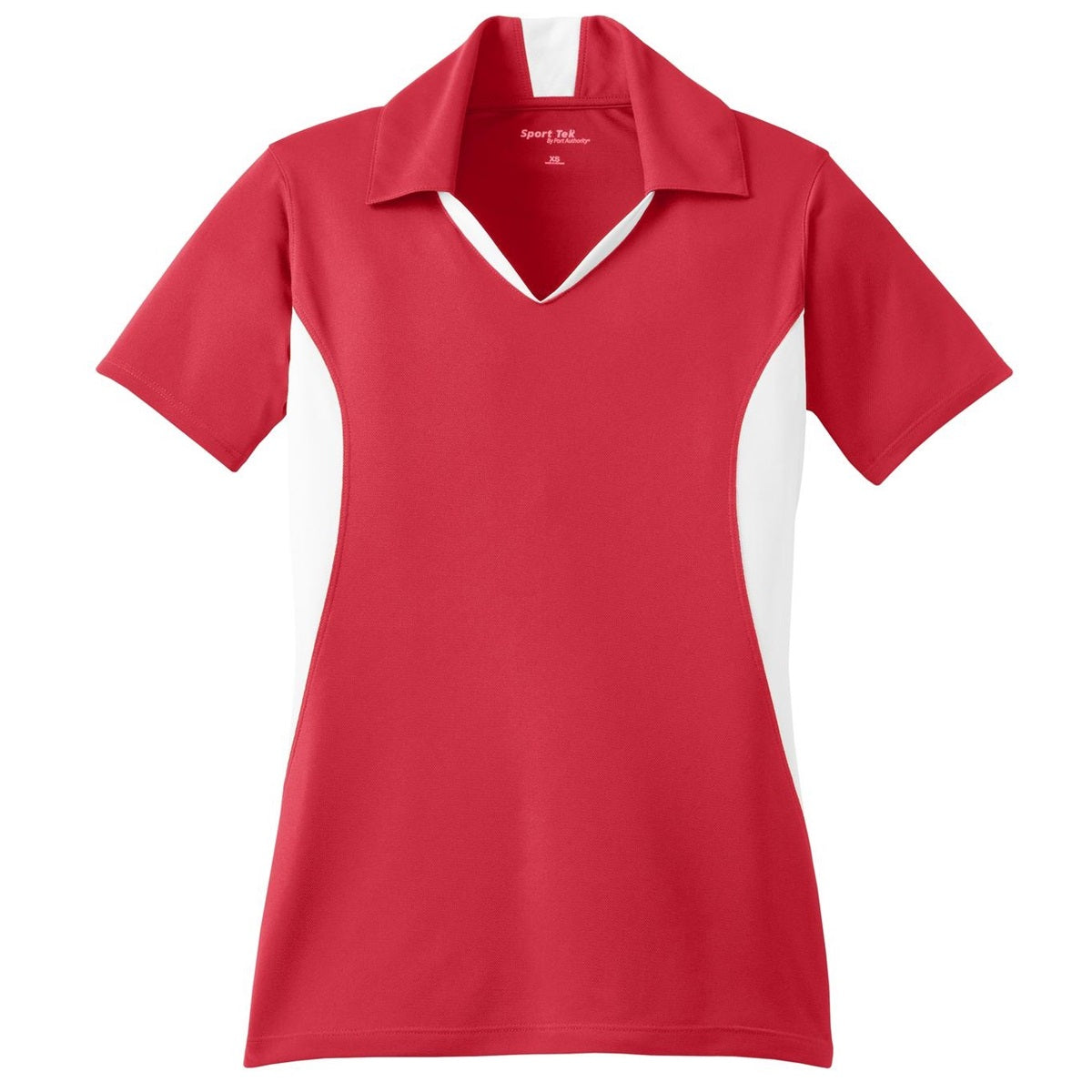 Black/White Polo Shirts - Sport-Tek - Colorblocked Design