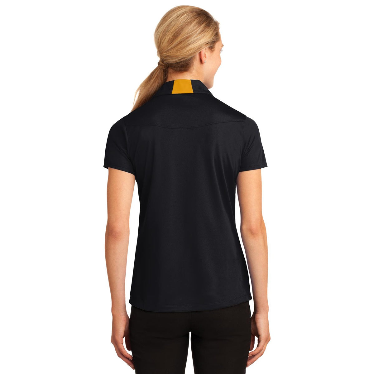 Black/White Polo Shirts - Sport-Tek - Colorblocked Design