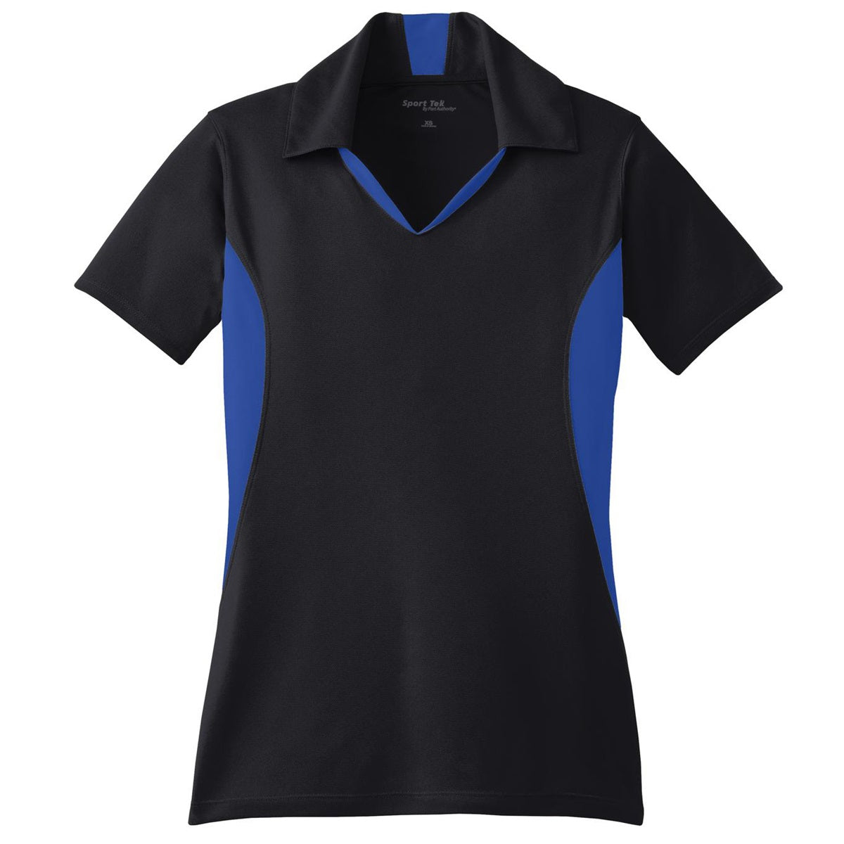 Black/White Polo Shirts - Sport-Tek - Colorblocked Design