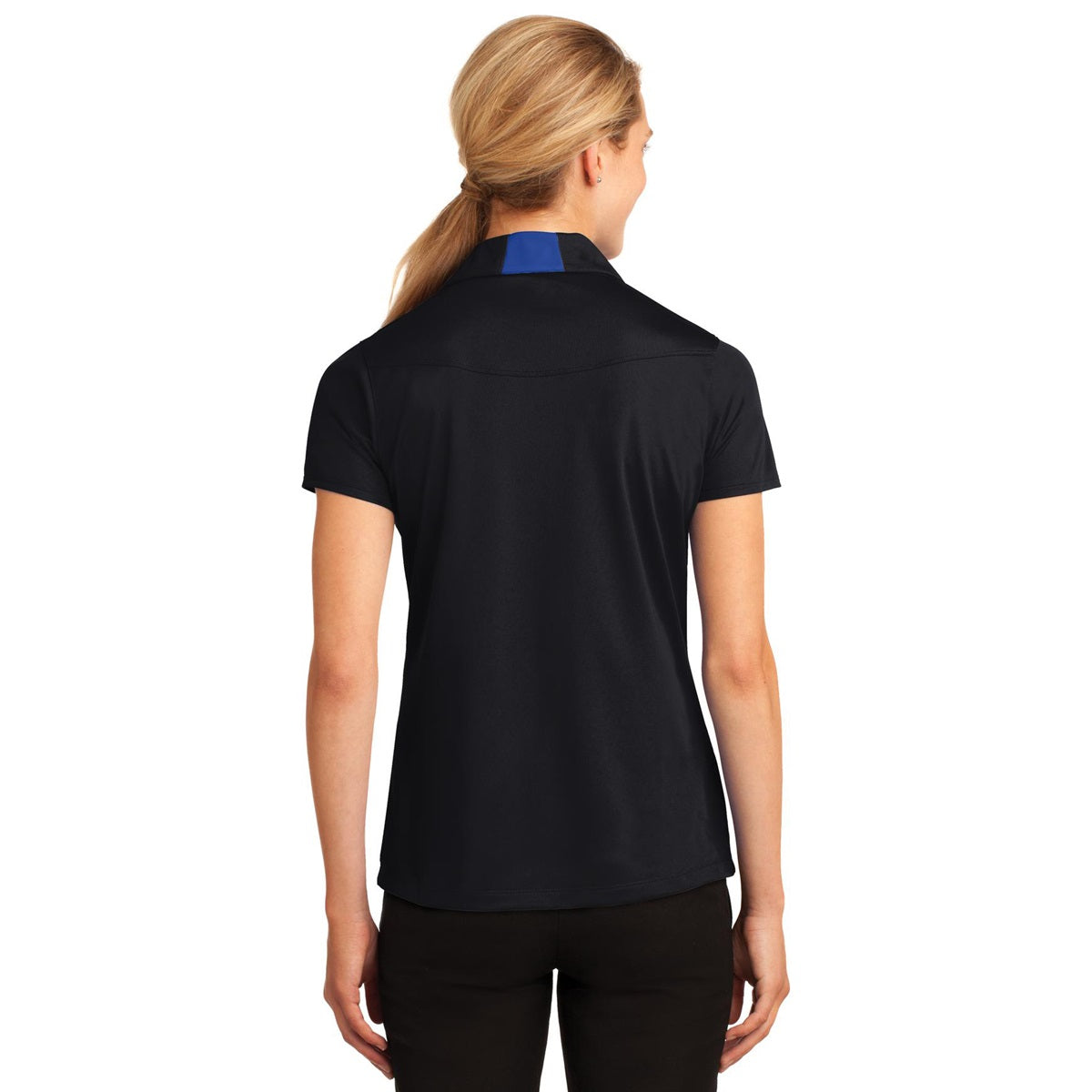 Black/White Polo Shirts - Sport-Tek - Colorblocked Design