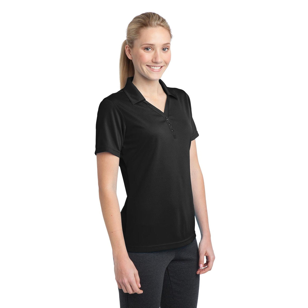 Black Polo Shirts - Sport-Tek - Moisture Control