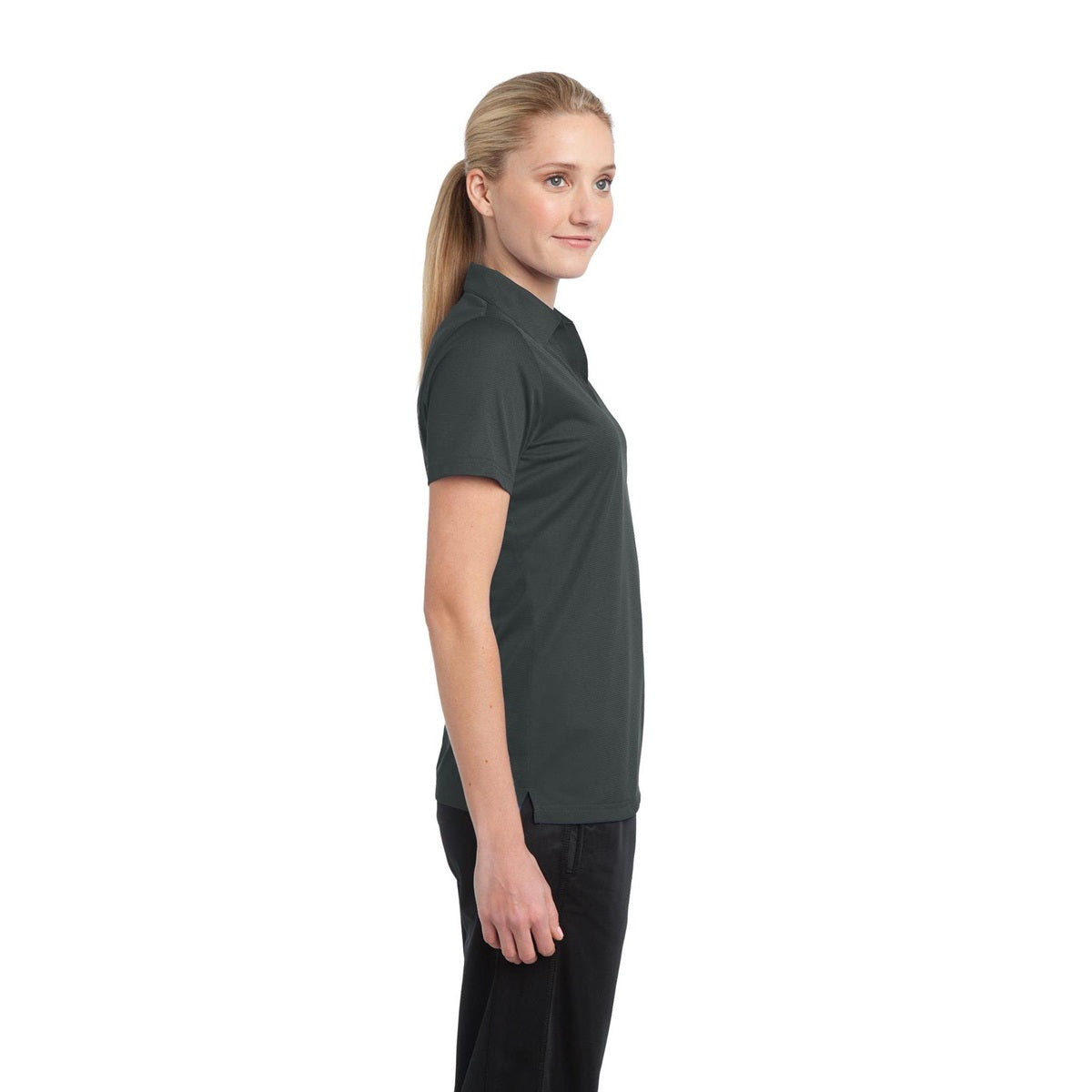Black Polo Shirts - Sport-Tek - Textured Active Fabric