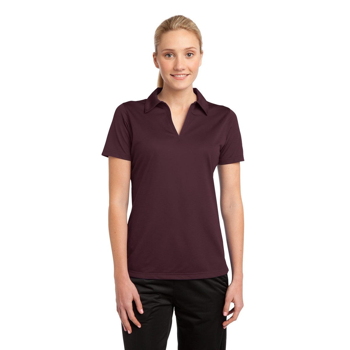 Black Polo Shirts - Sport-Tek - Textured Active Fabric