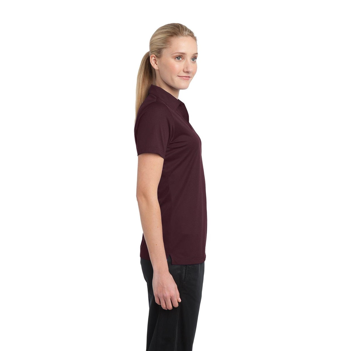 Black Polo Shirts - Sport-Tek - Textured Active Fabric