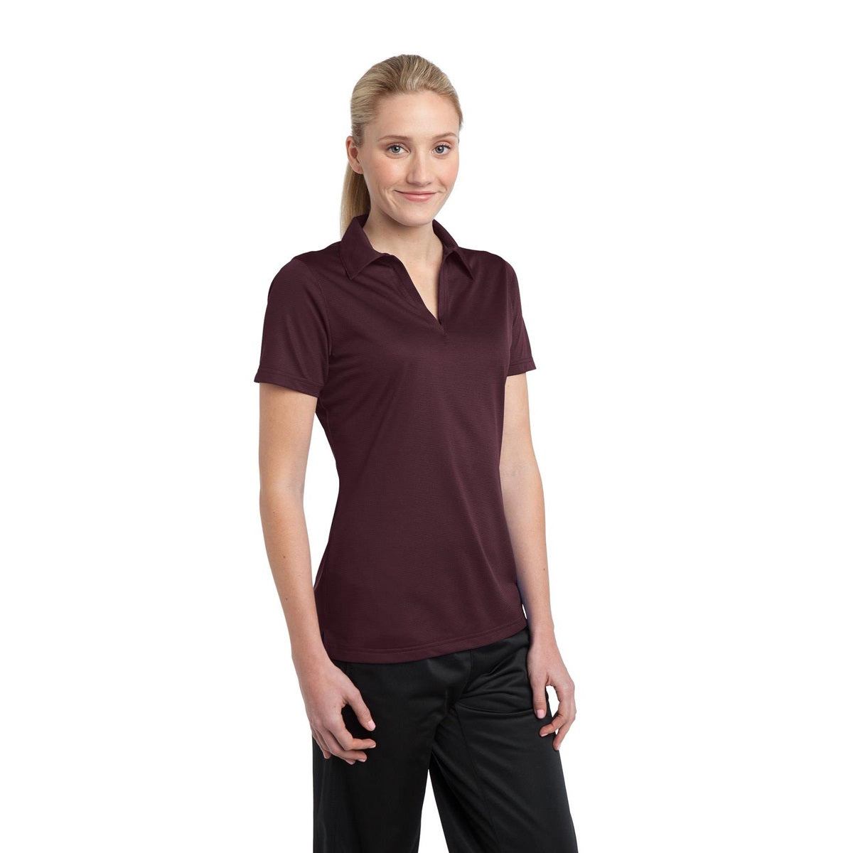 Black Polo Shirts - Sport-Tek - Textured Active Fabric