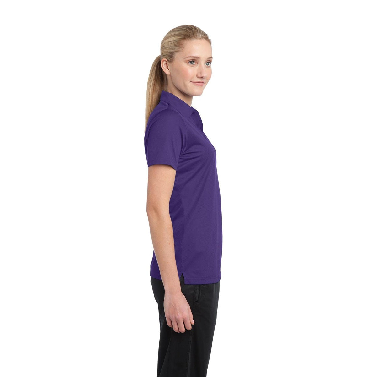 Black Polo Shirts - Sport-Tek - Textured Active Fabric