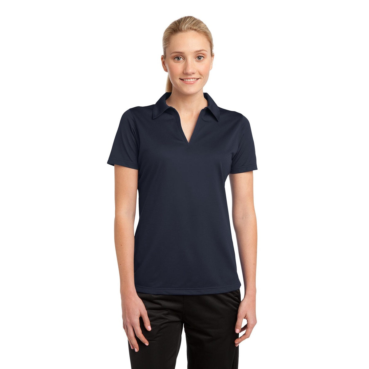 Black Polo Shirts - Sport-Tek - Textured Active Fabric