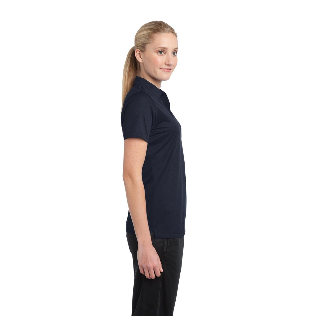 Black Polo Shirts - Sport-Tek - Textured Active Fabric