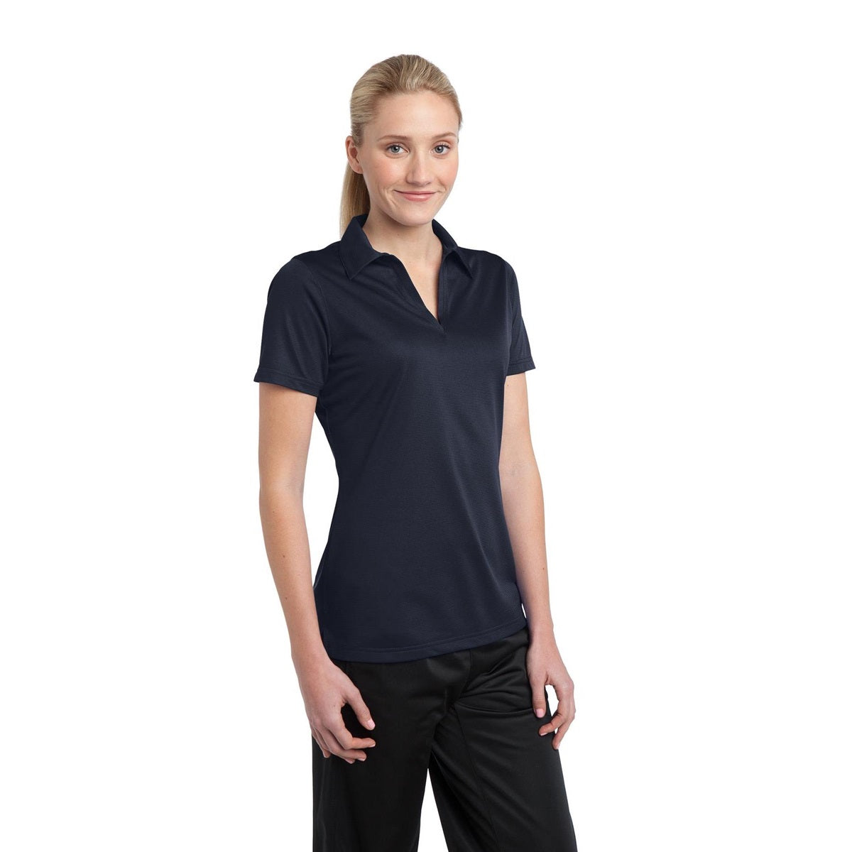 Black Polo Shirts - Sport-Tek - Textured Active Fabric