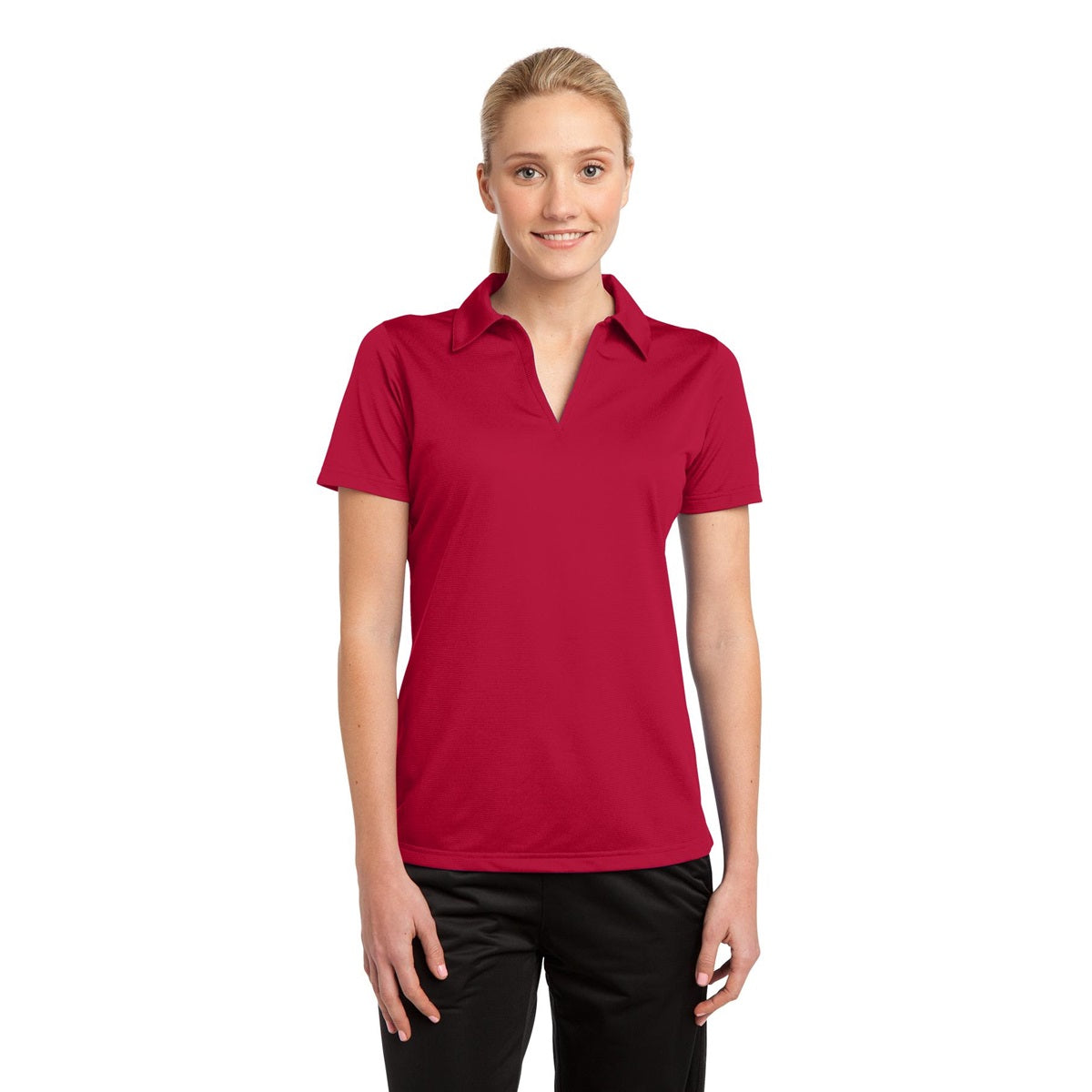 Black Polo Shirts - Sport-Tek - Textured Active Fabric