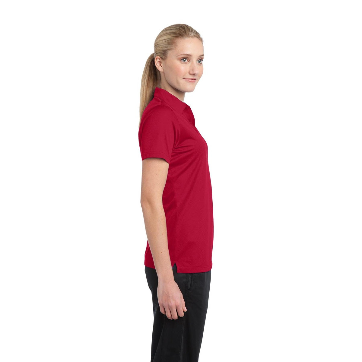 Black Polo Shirts - Sport-Tek - Textured Active Fabric
