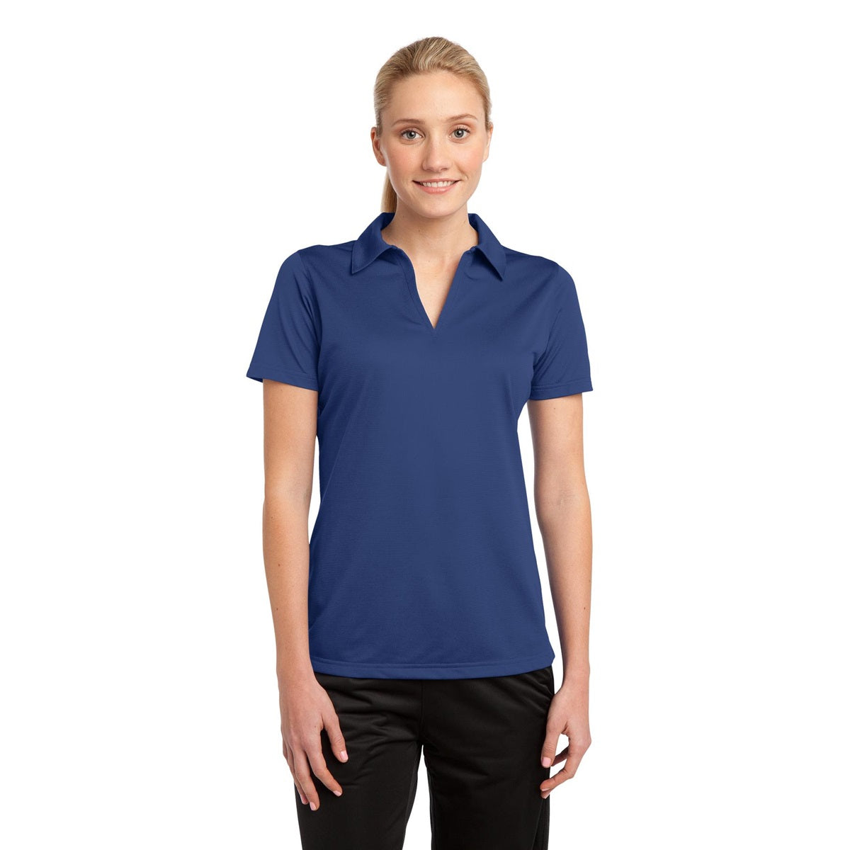 Black Polo Shirts - Sport-Tek - Textured Active Fabric