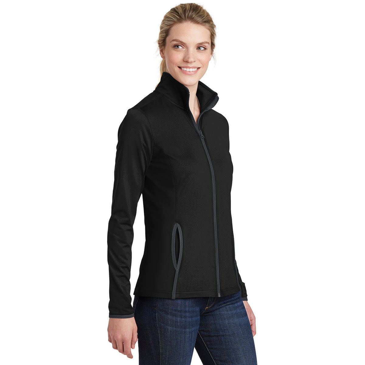 Black/Charcoal Grey Jacket - Sport-Tek - Moisture-Wicking