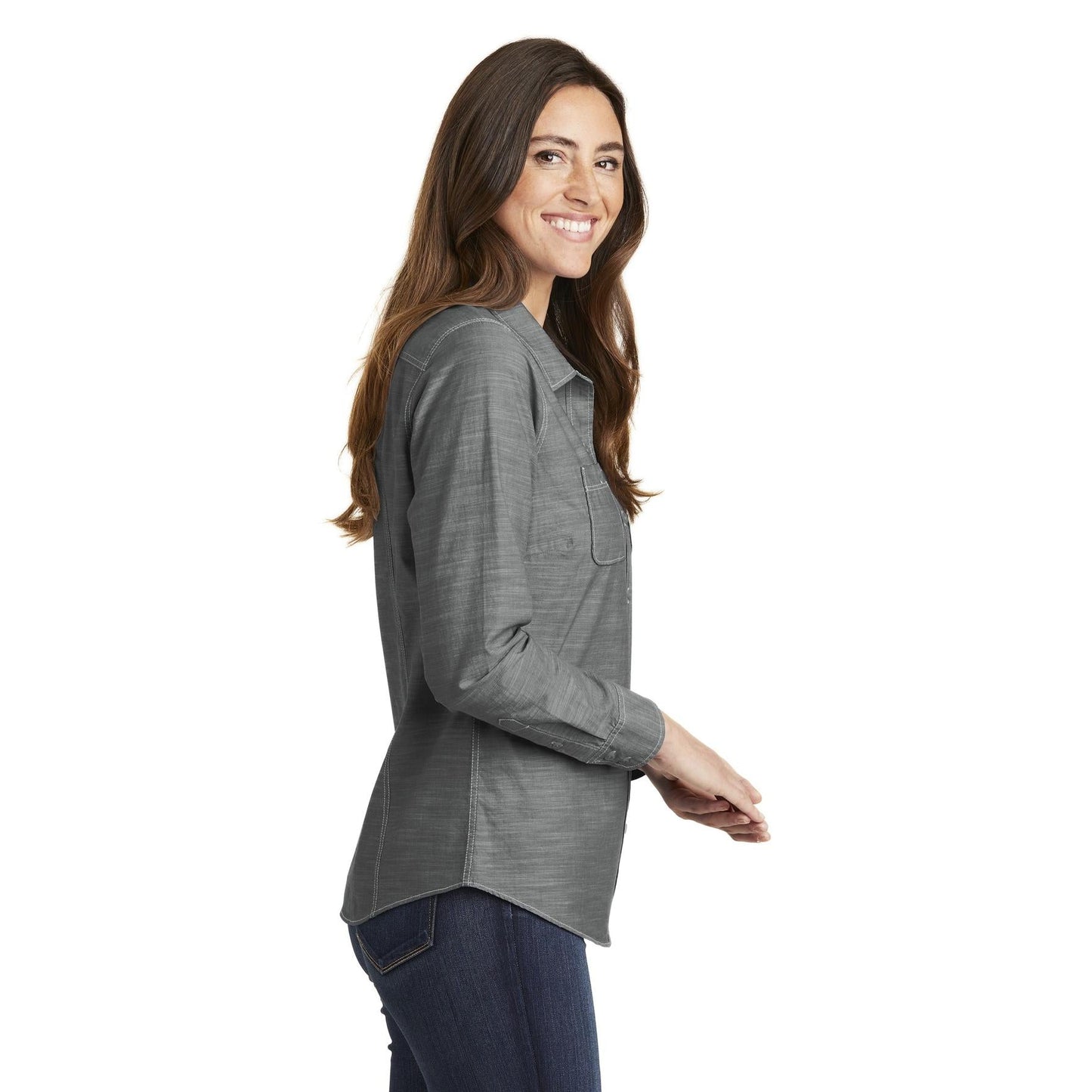 Grey Casual Shirt - Port Authority - Flattering Fit