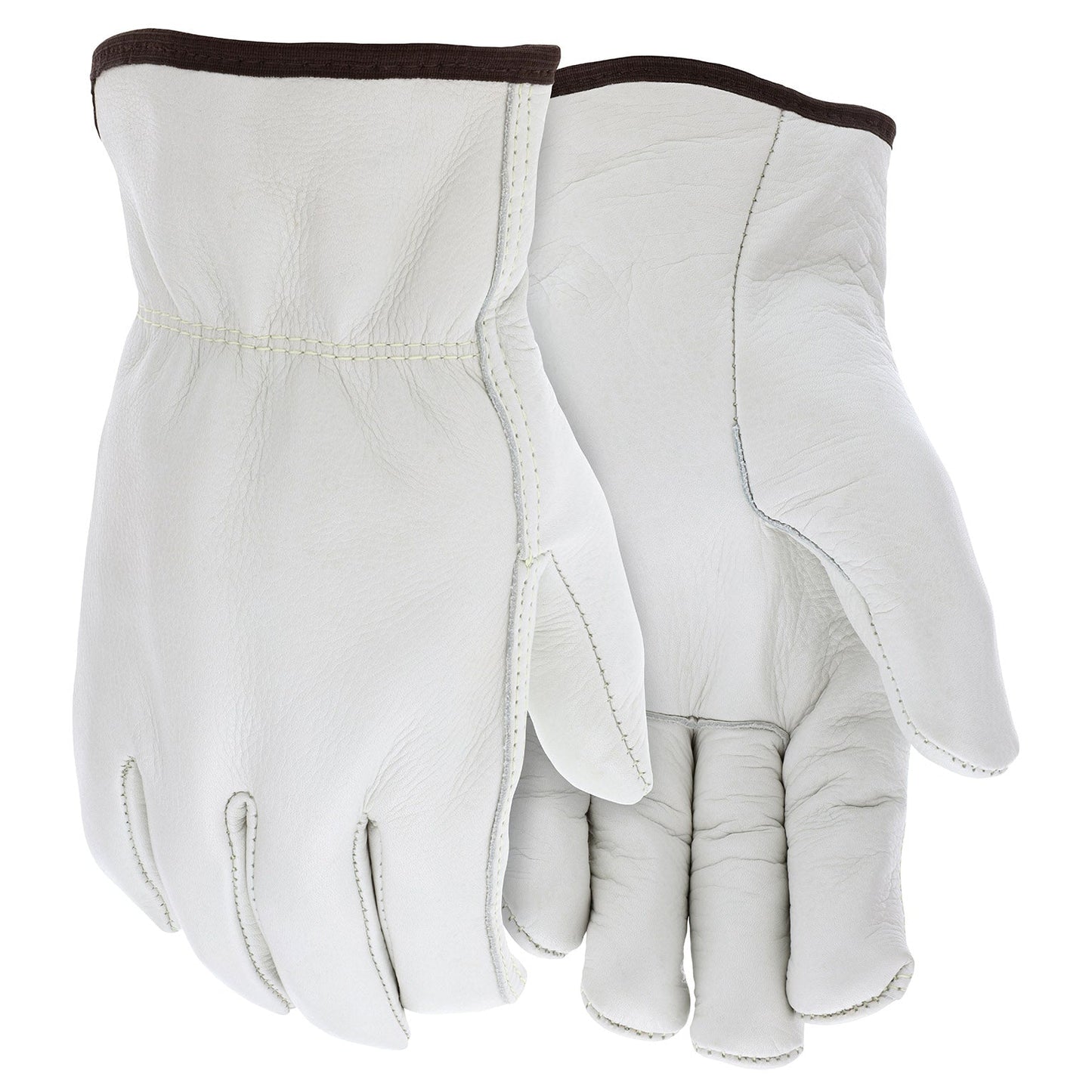 Straight Thumb Leather Gloves | MCR Safety | 32013T Cv Grade Grain Cow Insulated Driver