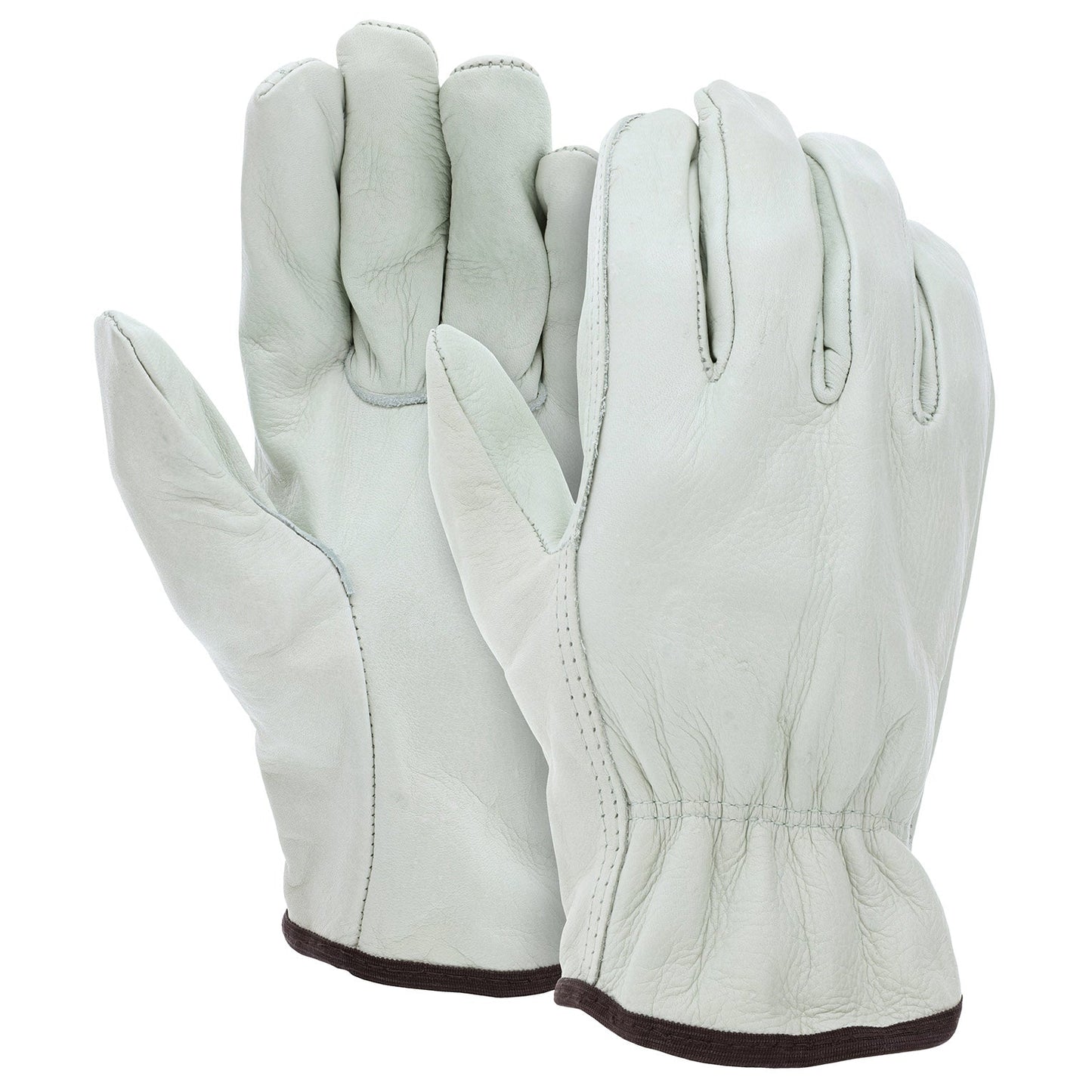 Straight Thumb Leather Gloves | MCR Safety | 3201In Select Grade Grain Cow Driver