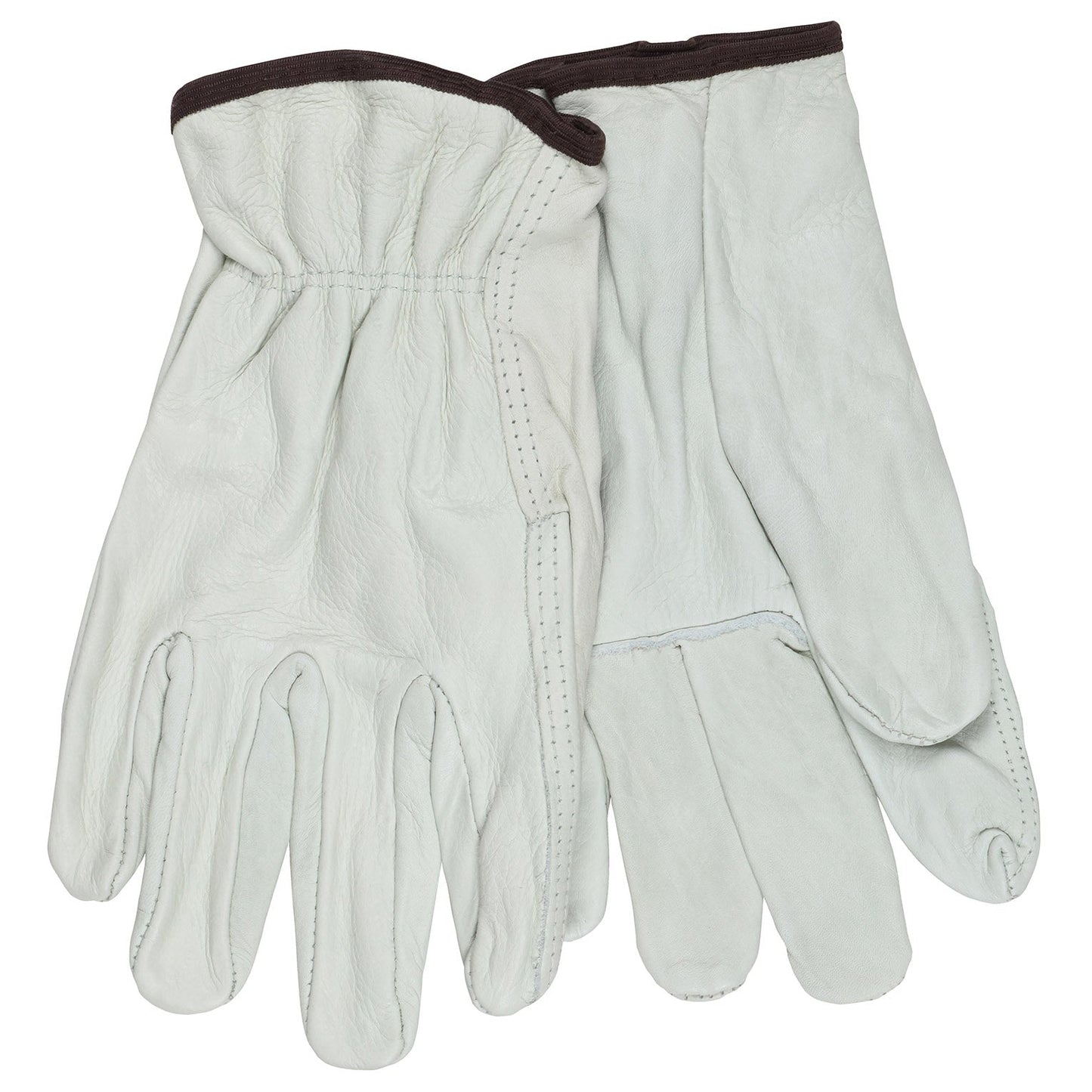 Straight Thumb Leather Gloves | MCR Safety | 3201In Select Grade Grain Cow Driver