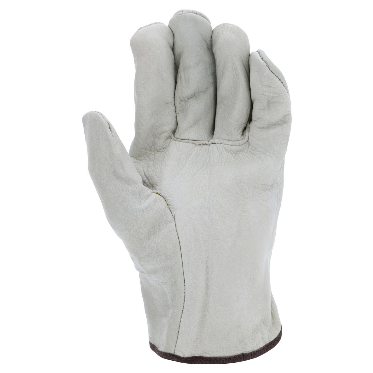 Natural Leather Gloves - MCR Safety - Durable Cowhide