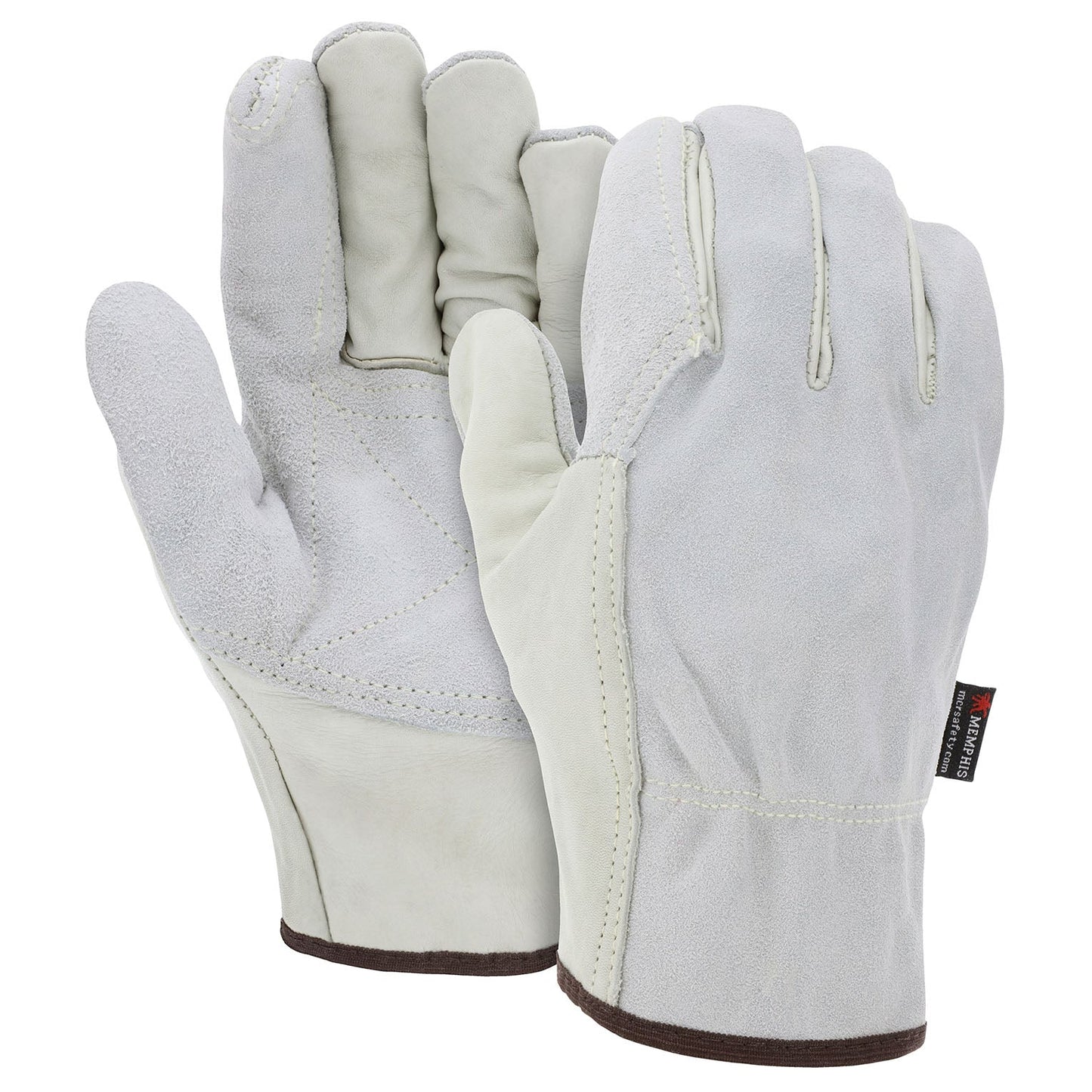 Double Palm Leather Gloves - MCR Safety - Durable Quality