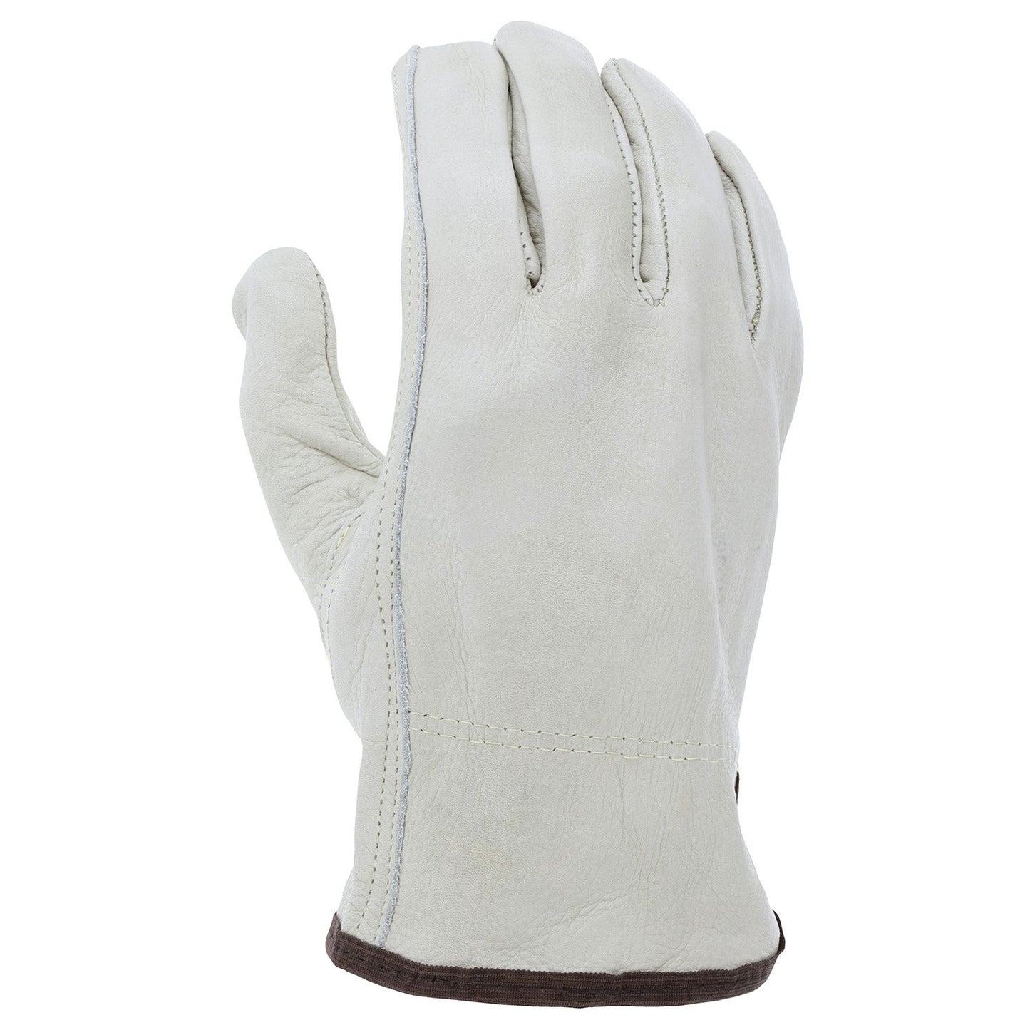 White Leather Gloves - MCR Safety - Durable Cowhide