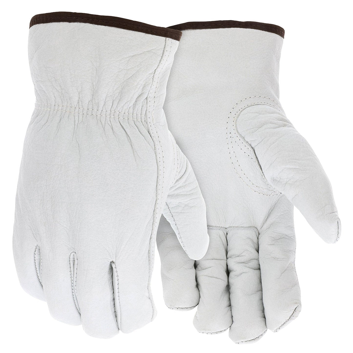 White Leather Gloves - MCR Safety - Insulated Comfort