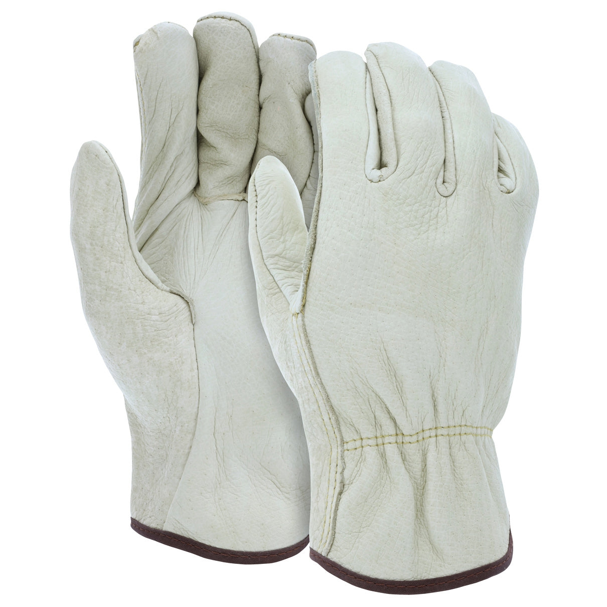 Natural Leather Gloves - MCR Safety - Grain Pigskin