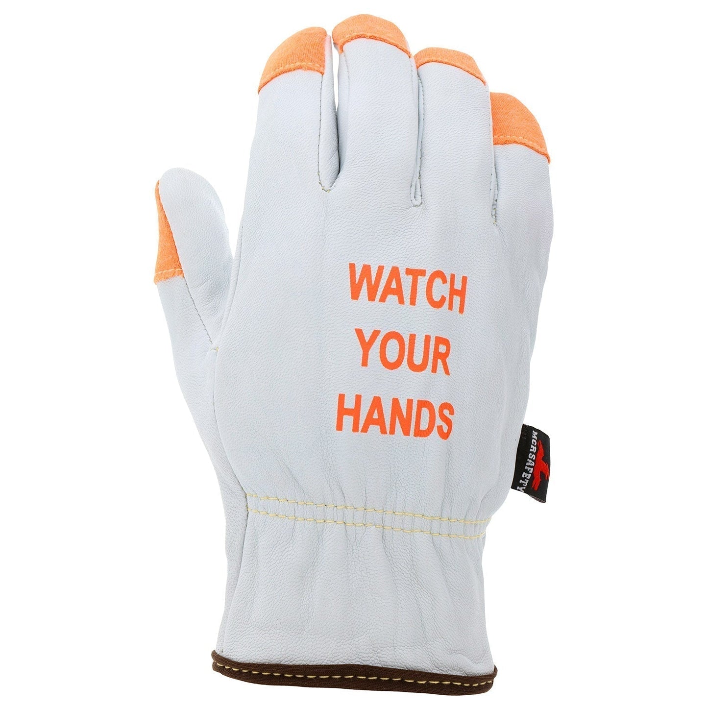 "Watch Your Hands" Leather Gloves - MCR Safety - Premium Quality