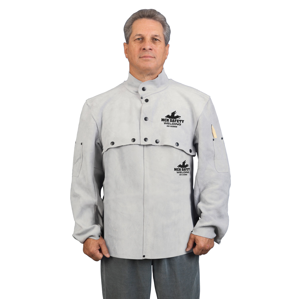 Gray Welding Cape Sleeves - MCR Safety - Durable Protection