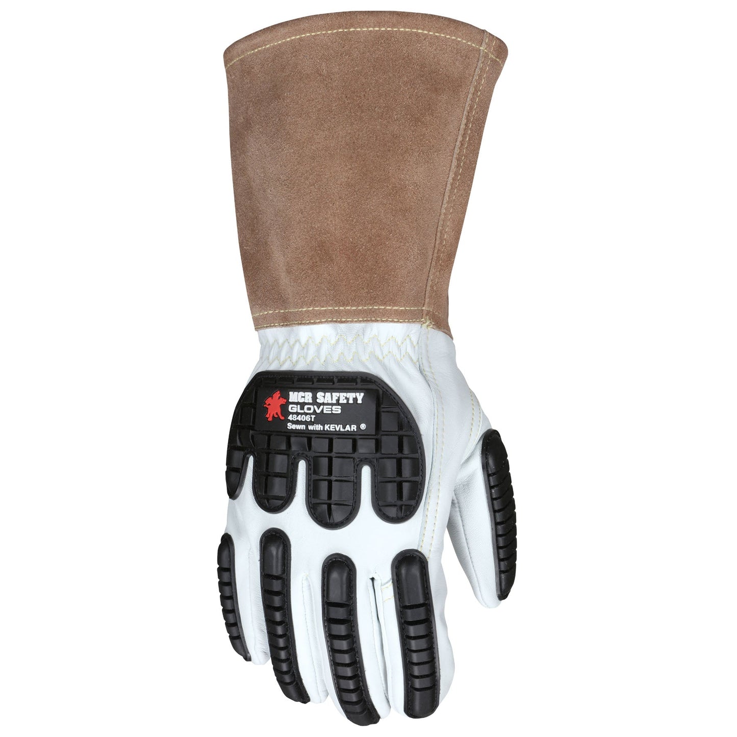 TPR Back Leather Gloves - MCR Safety - Durable Goatskin