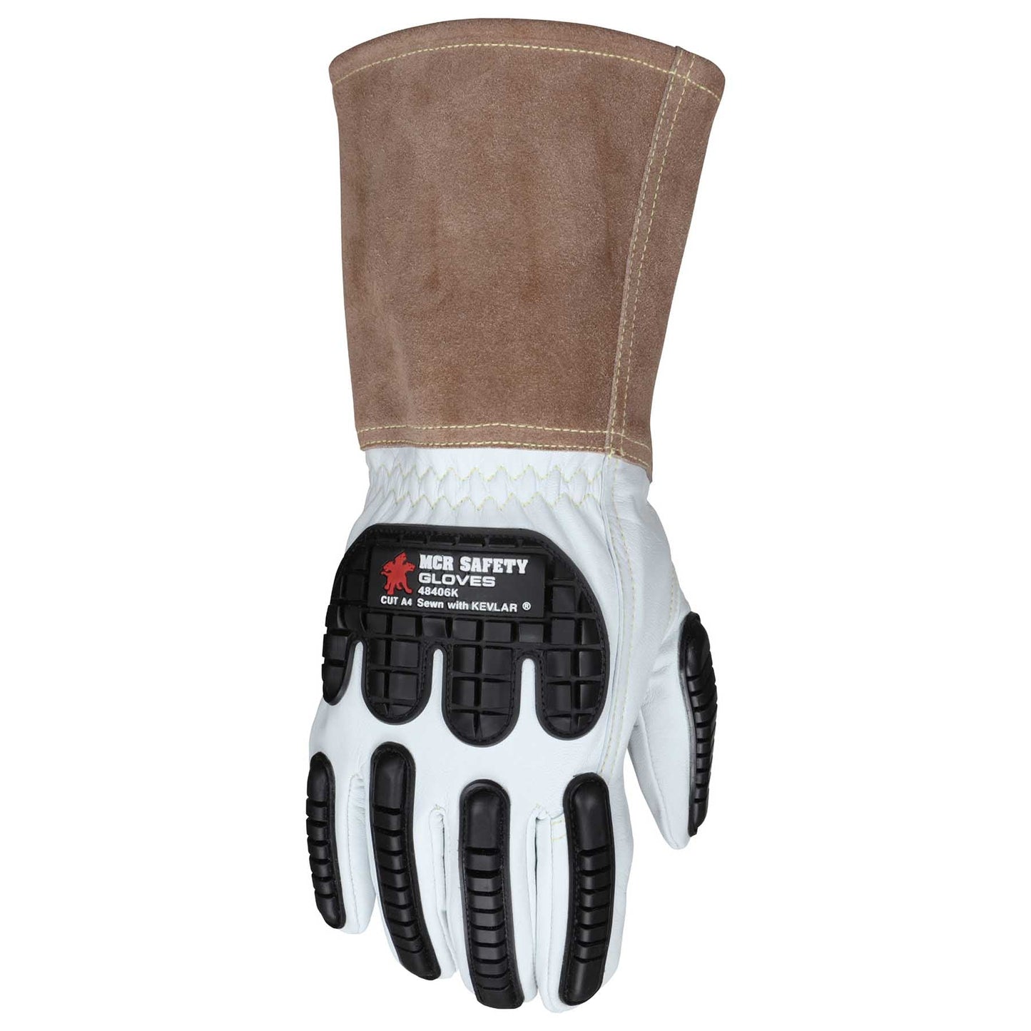 TPR Back Leather Gloves - MCR Safety - Premium Goatskin
