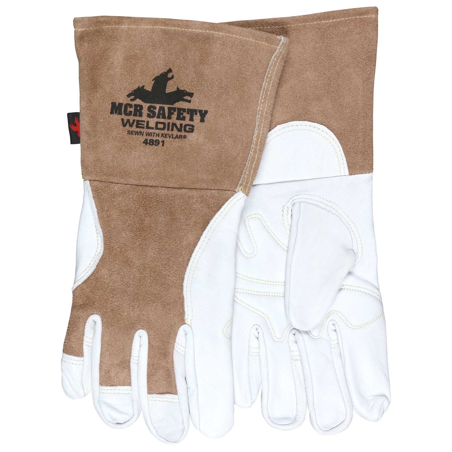 Split Gauntlet Cuff Leather Gloves - MCR Safety - Durable Design