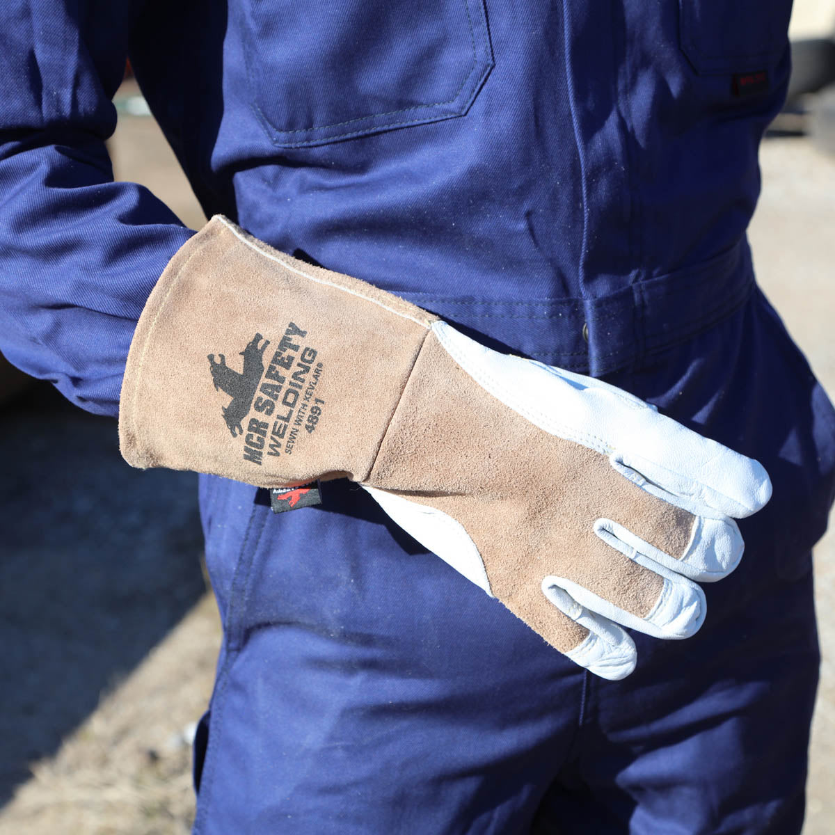 Split Gauntlet Cuff Leather Gloves - MCR Safety - Durable Design