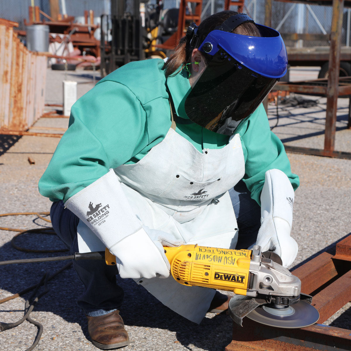 Gray Leather Gloves - MCR Safety - Premium Durability