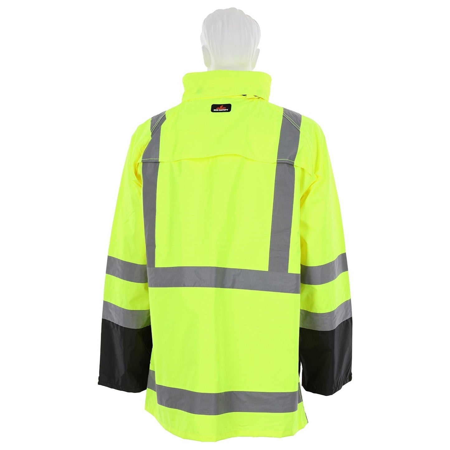 Yellow/Lime Rain Jackets | MCR Safety | 508Sj Type R Class 3 Luminator Breathable Polyester/Pu Safety