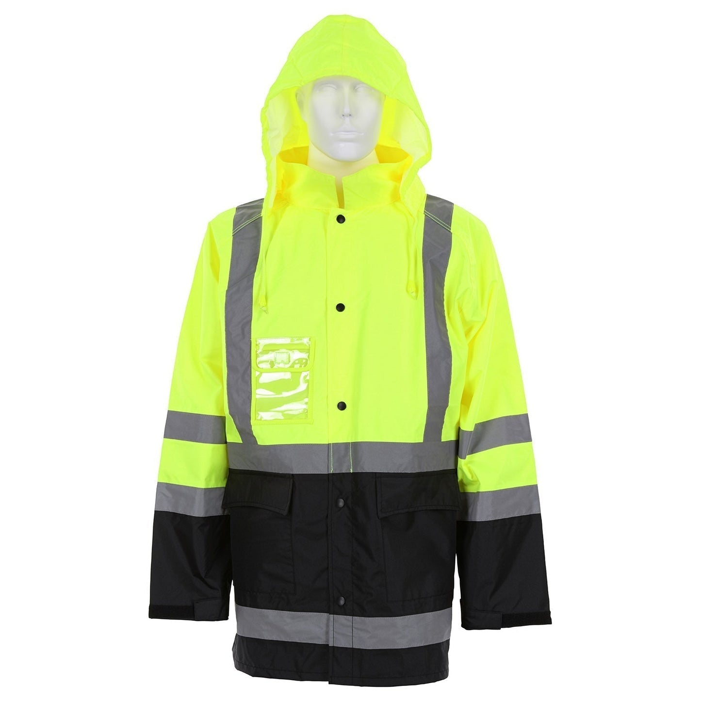 Yellow/Lime Rain Jackets | MCR Safety | 508Sj Type R Class 3 Luminator Breathable Polyester/Pu Safety
