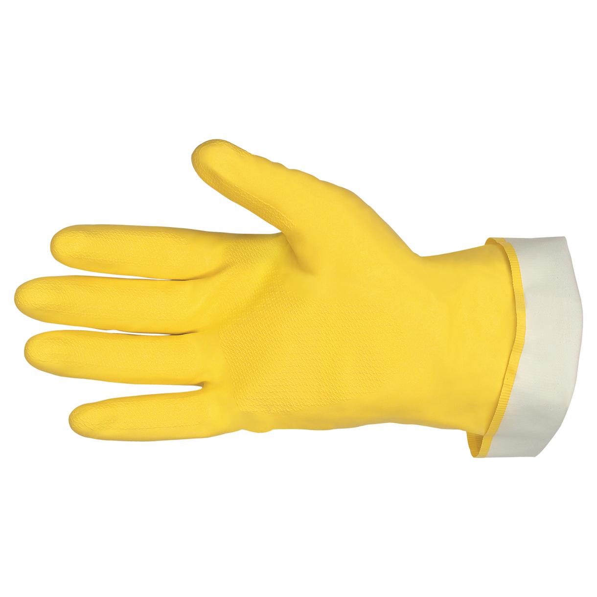Straight Cuff Rubber Gloves - MCR Safety - Flock Lined Latex
