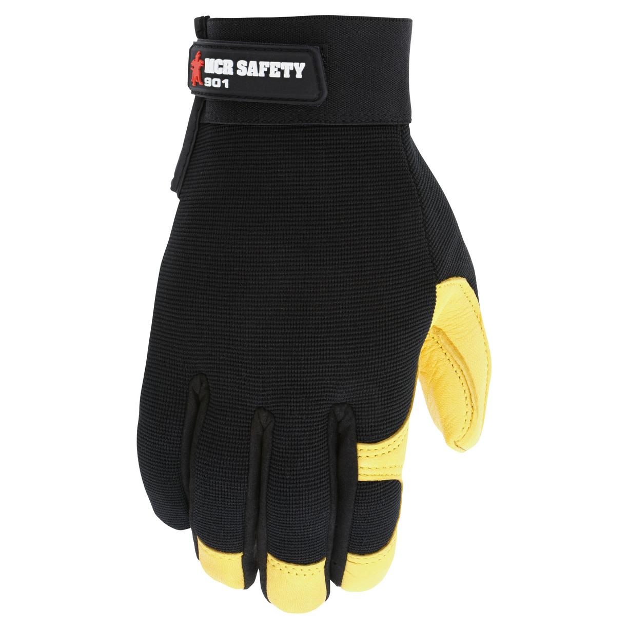Velcro Closure Leather Gloves - MCR Safety - Durable Design