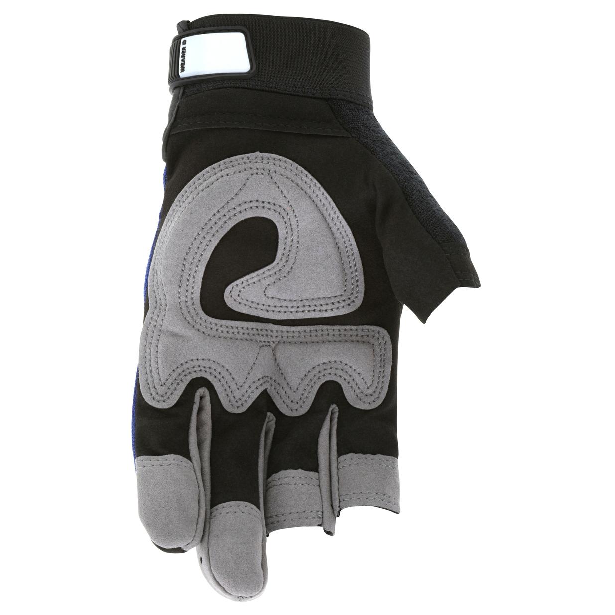 Blue Performance Gloves - MCR Safety - Fingerless Design