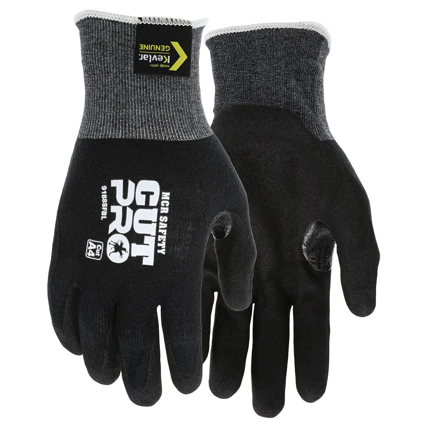 18 Gauge Kevlar Gloves - MCR Safety - Sandy Nitrile