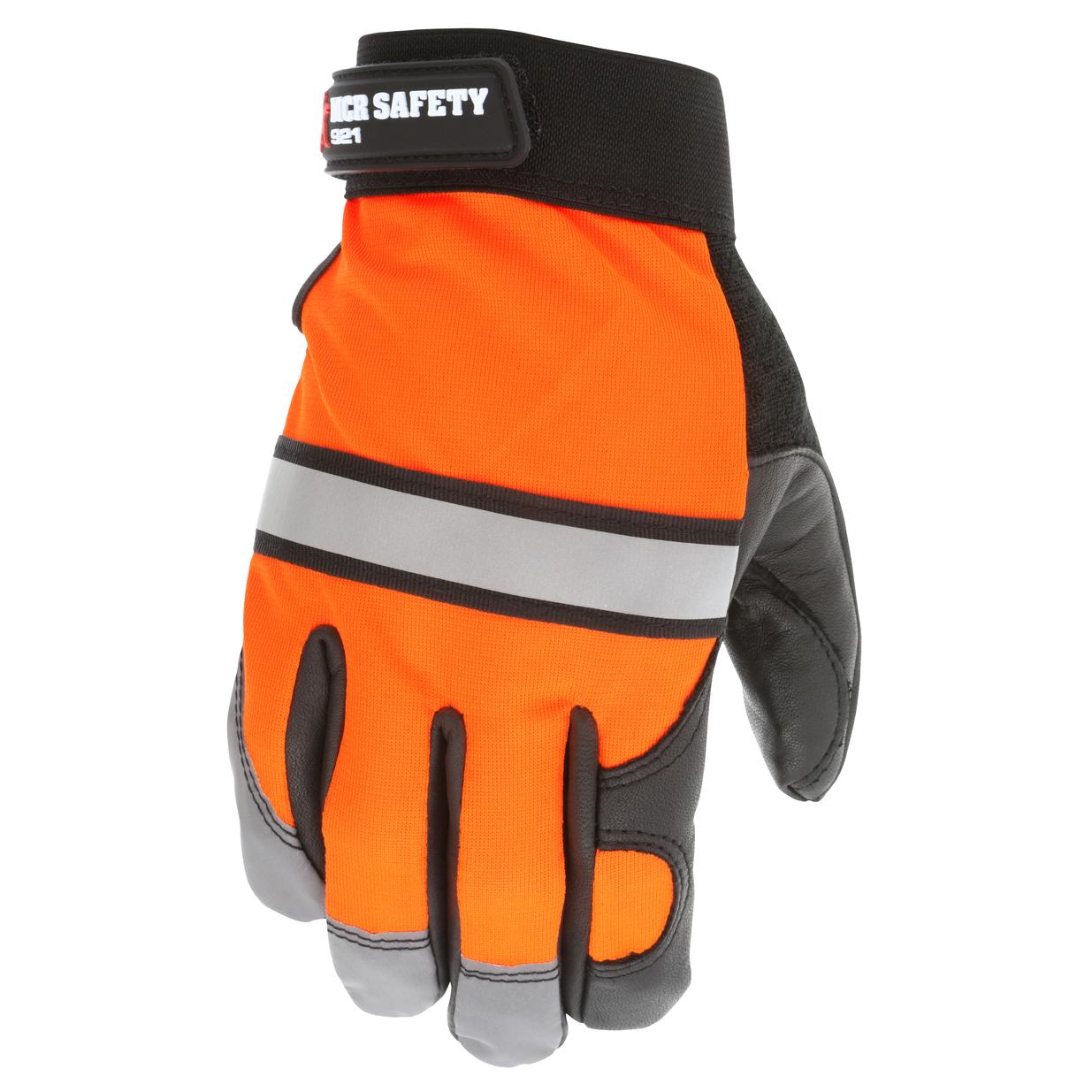 Reflective Leather Gloves - MCR Safety - Premium Quality