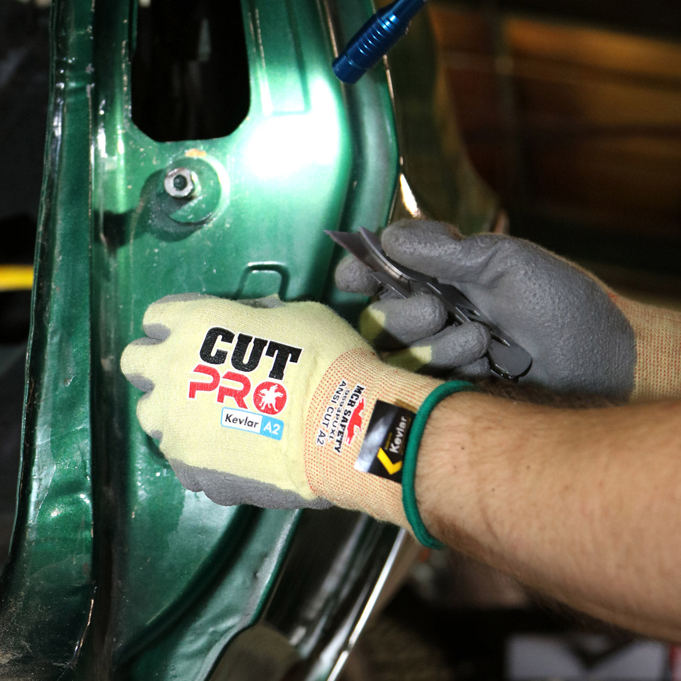 PU Coating String Knit Gloves - MCR Safety - Cut Resistant