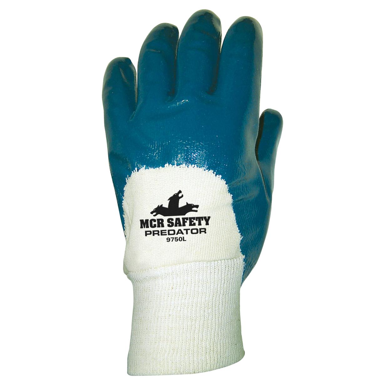 Size Small String Knit Gloves - MCR Safety - Nitrile Coated